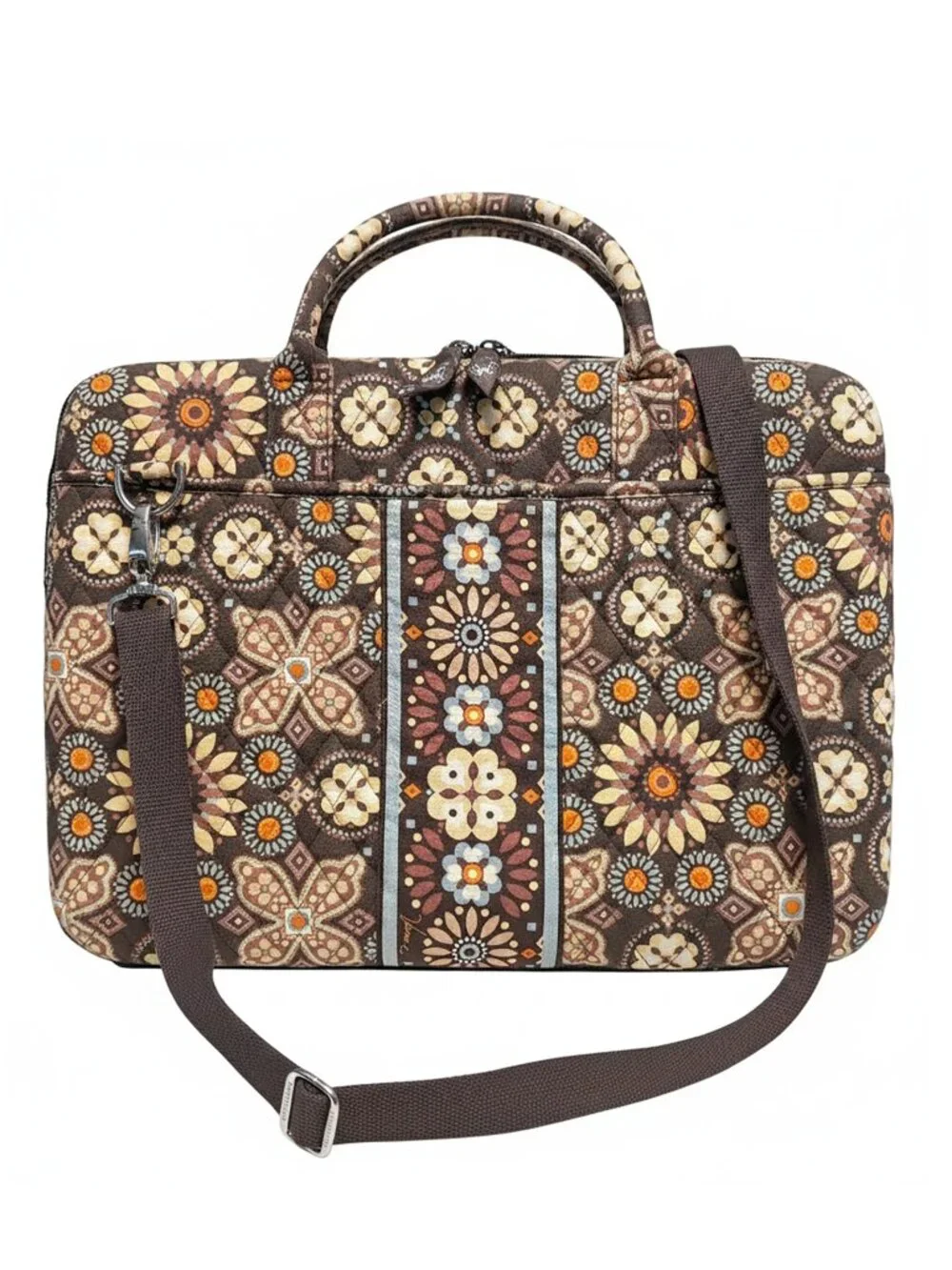 Vera Bradley Canyon Quilted Laptop Portfolio Case Bag with Strap